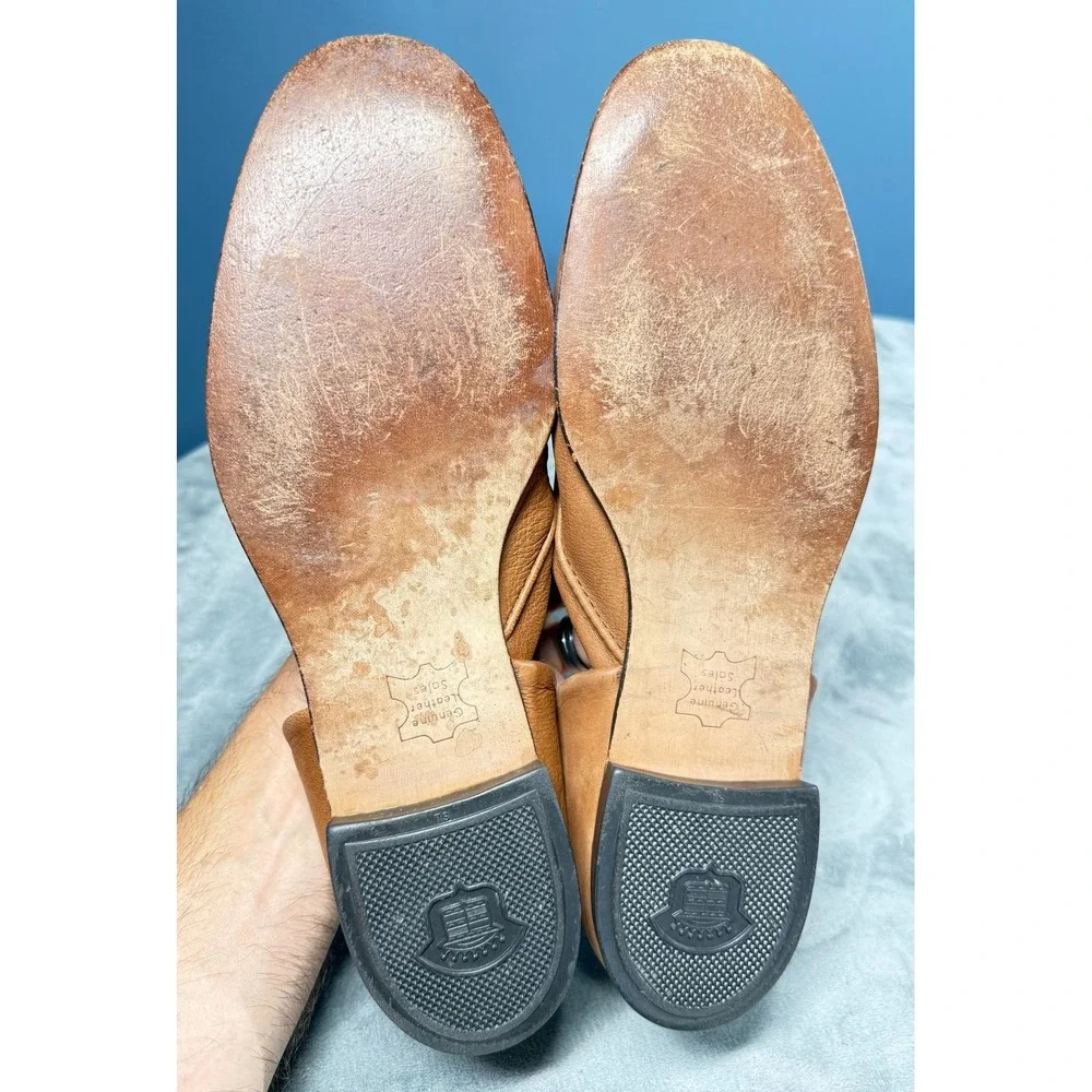Sesto Meucci Mules Womens 11 M Brown Leather Slip On Made in Italy
